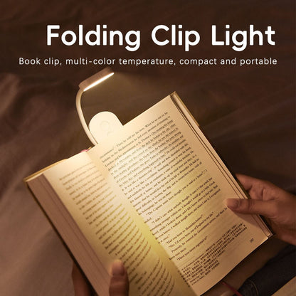 F26 3 Color Temperatures Clip-on Reading Light Mini LED Desk Lamp for Students Study