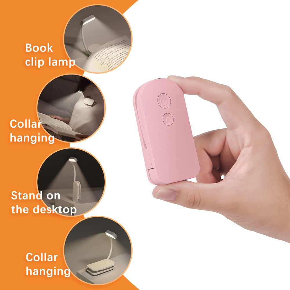 F26 3 Color Temperatures Clip-on Reading Light Mini LED Desk Lamp for Students Study