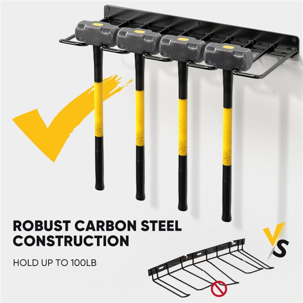 Wall Mounted Drill Tool Organizer Rack Carbon Steel 100LBS Drawdrivers Slots Holder for Garage Workshop