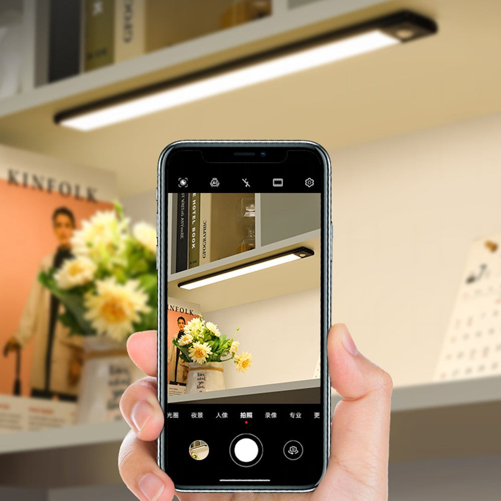 MZ-L1005 20CM LED Motion Sensor Cabinet Lighting Ultra-Slim Closet Light Strip Rechargeable Lamp Magnetic Kitchen Counter Light