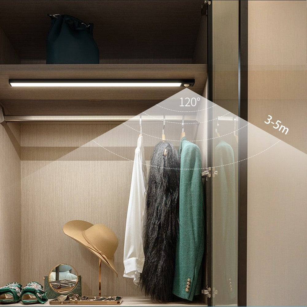 MZ-L1005 20CM LED Motion Sensor Cabinet Lighting Ultra-Slim Closet Light Strip Rechargeable Lamp Magnetic Kitchen Counter Light