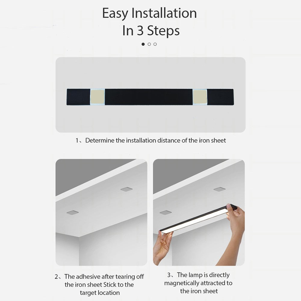 MZ-L1005 20CM LED Motion Sensor Cabinet Lighting Ultra-Slim Closet Light Strip Rechargeable Lamp Magnetic Kitchen Counter Light