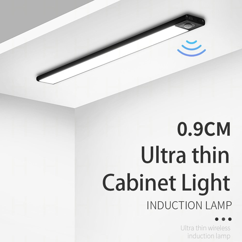 MZ-L1005 20CM LED Motion Sensor Cabinet Lighting Ultra-Slim Closet Light Strip Rechargeable Lamp Magnetic Kitchen Counter Light