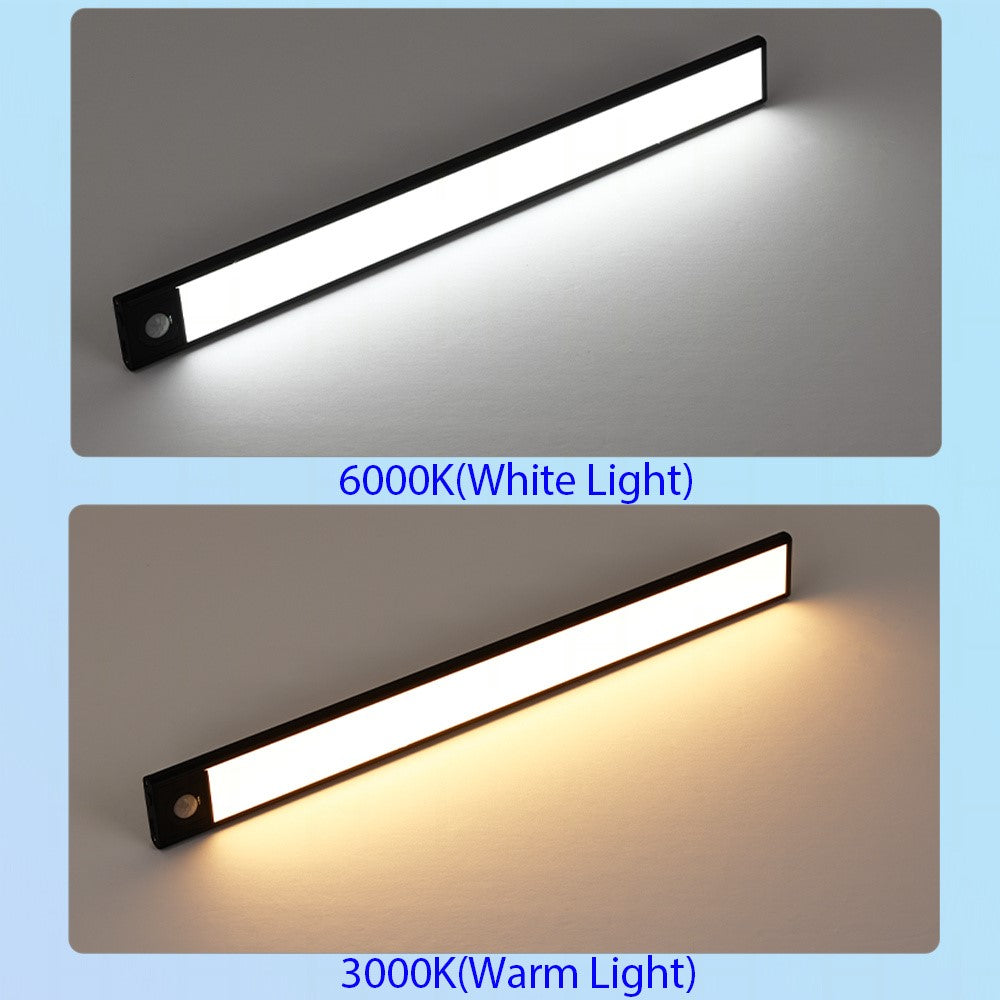 MZ-L1005 20CM LED Motion Sensor Cabinet Lighting Ultra-Slim Closet Light Strip Rechargeable Lamp Magnetic Kitchen Counter Light