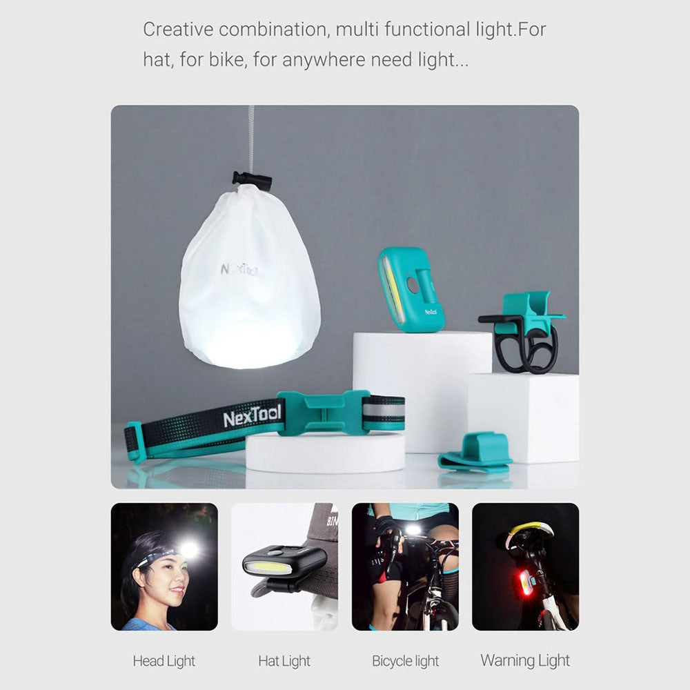 XIAOMIYOUPIN NEXTOOL Rechargeable Head Lamp COB Camping Headlamp Flashlight with 5 Light Modes 170 Lumens (Chinese Version)