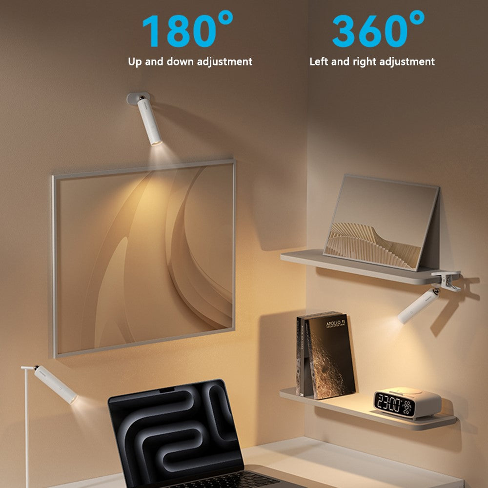 MOMAX QL12 SnapLux Multi-Functional Wireless Magnetic Night Light Brightness Adjustable Desktop Lamp, White