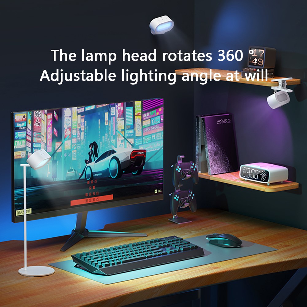 MOMAX QL13 SnapLux Mood Multifunctional Wireless Magnetic Light Dual Light Source Desktop Night Lamp (White)