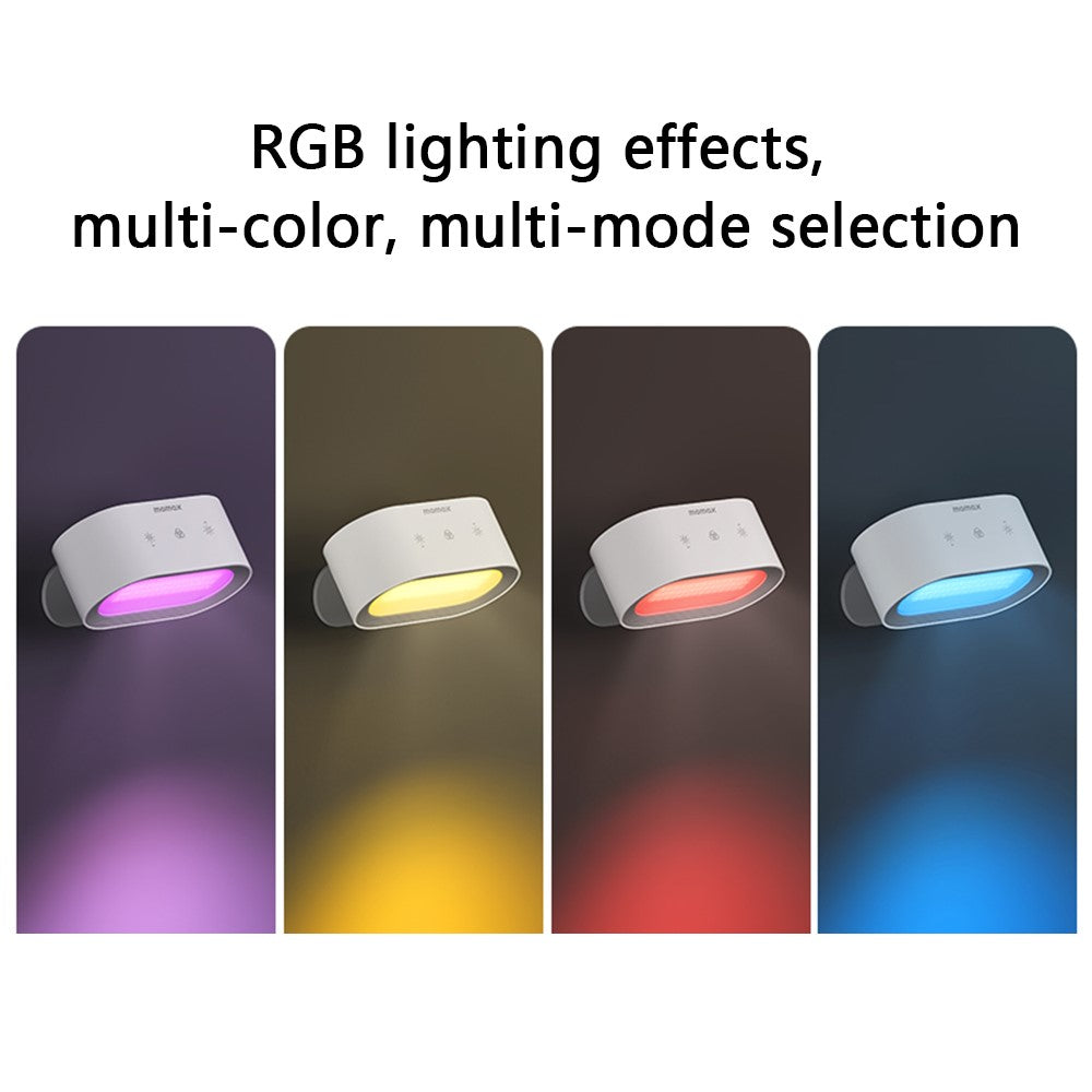 MOMAX QL13 SnapLux Mood Multifunctional Wireless Magnetic Light Dual Light Source Desktop Night Lamp (White)