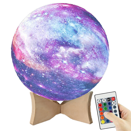 16 Colors LED Moon Light Rechargeable Touch / Tap Control Moon Lamp Home Decor with Remote Control