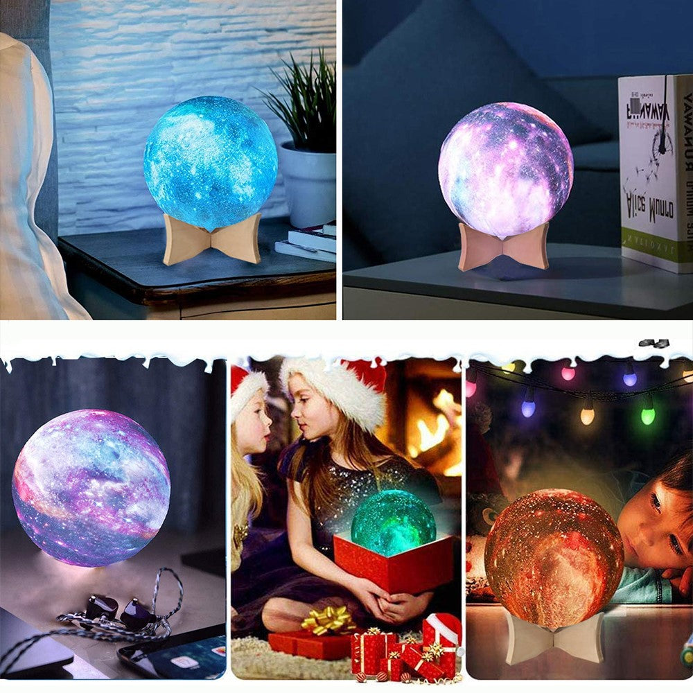 16 Colors LED Moon Light Rechargeable Touch / Tap Control Moon Lamp Home Decor with Remote Control