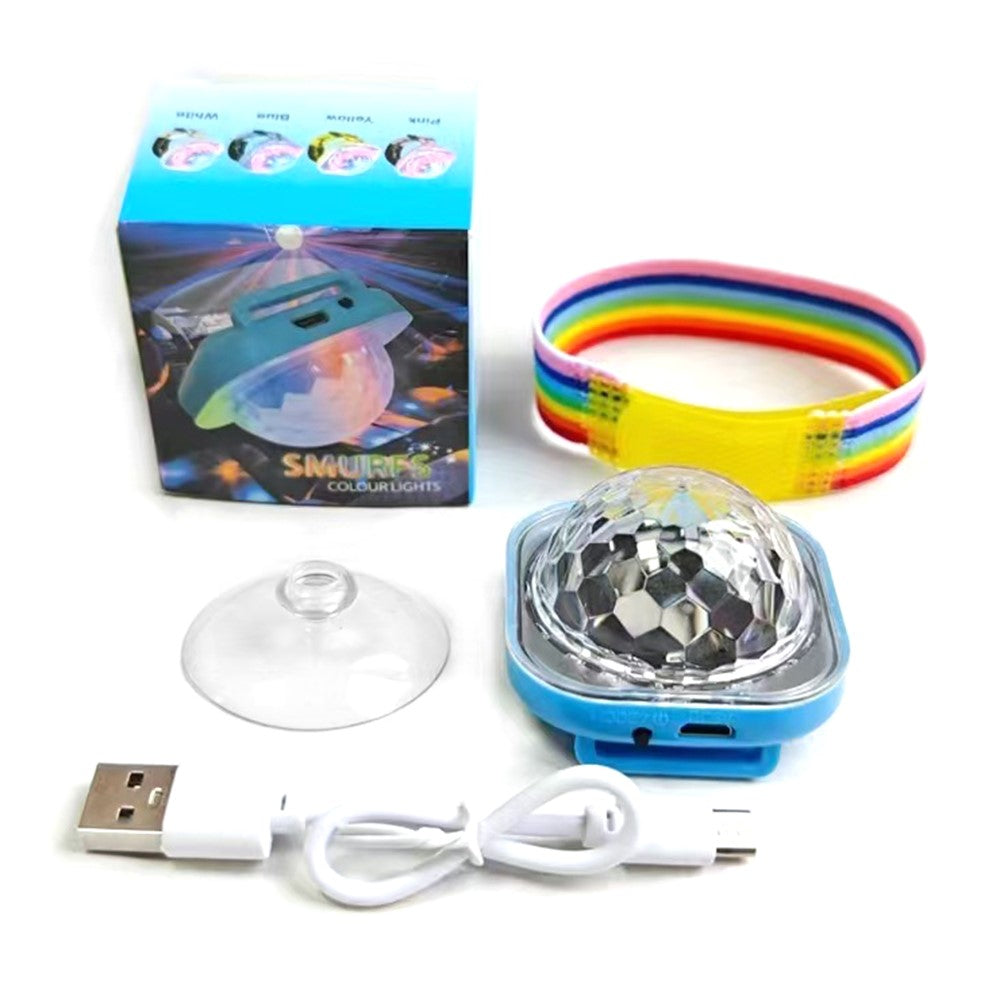 Portable Disco Ball Wristband Light Voice Activated Party Lamp USB Rechargeable Flashing Light