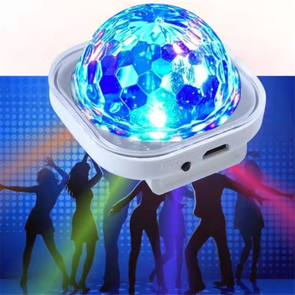 Portable Disco Ball Wristband Light Voice Activated Party Lamp USB Rechargeable Flashing Light