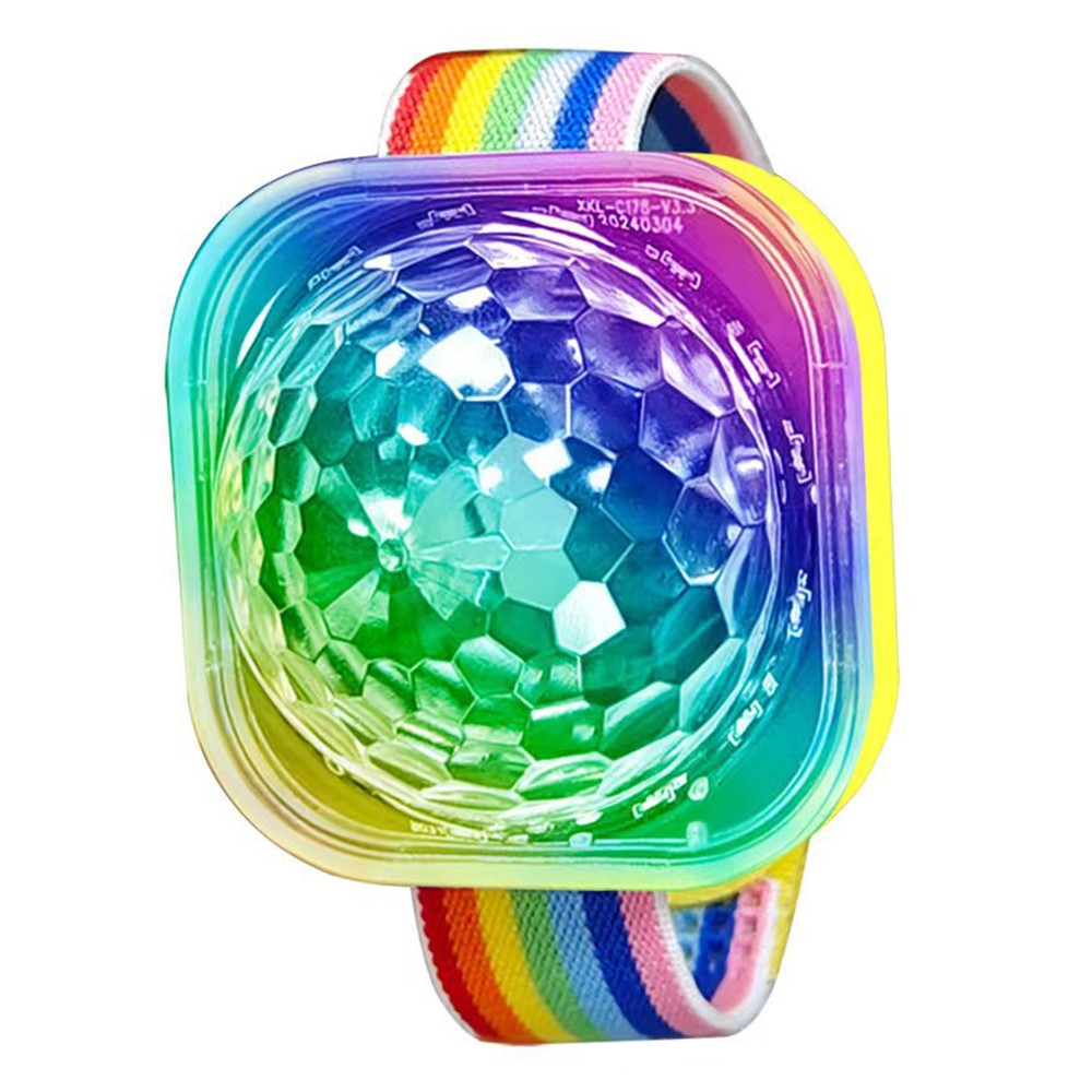 Portable Disco Ball Wristband Light Voice Activated Party Lamp USB Rechargeable Flashing Light