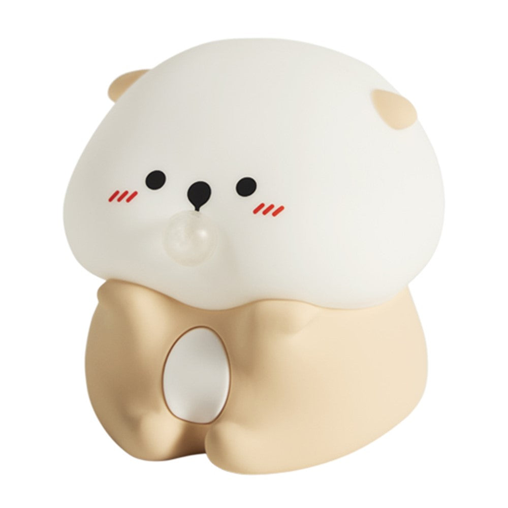 A066 Otter Bubble Blowing Night Light Baby Squishy Adorable Silicone Lamp