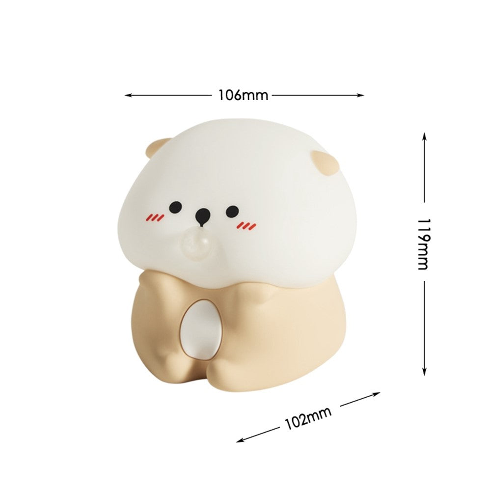 A066 Otter Bubble Blowing Night Light Baby Squishy Adorable Silicone Lamp