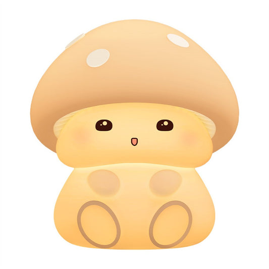 ICARER FAMILY Mushroom Tap Light Silicone Night Light Touch Control with 3 Brightness Levels / Timer Function