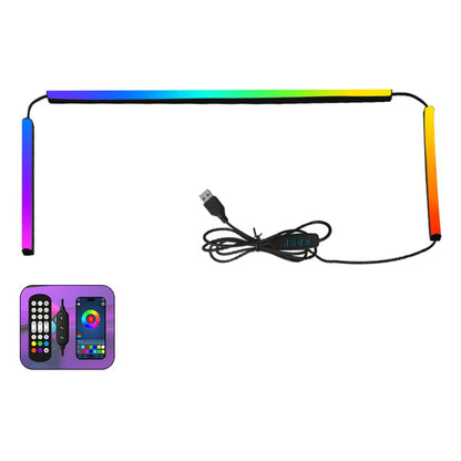 KBB-54 24 inch LED Gaming RGB Ambient Light Strip Silicone Flexible Stick-on Lamp with Wired  /  Remote  /  APP Control for Computer