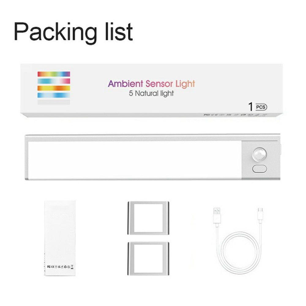 L1-021 23.3cm RGB Cabinet Light Magnetic Human Motion Sensor Smart Wall Lamp Long Night Light for Home