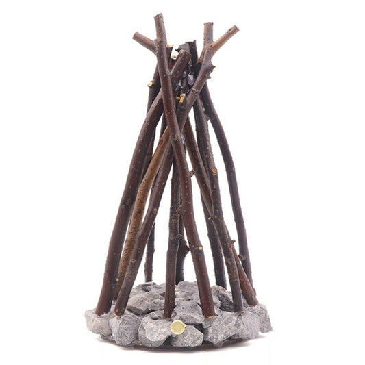 130 x 130 x 245mm Creative LED Campfire Night Light Stone Tree Branch Design Decorative Table Lamp for Bedroom / Living Room