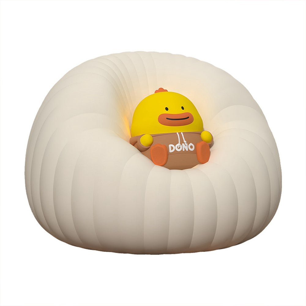 ICARER FAMILY Silicone Sofa Pat Night Light 3 Brightness Levels Timer Function Patting Lamp