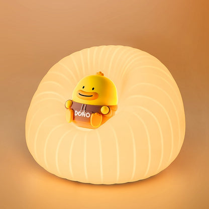 ICARER FAMILY Silicone Sofa Pat Night Light 3 Brightness Levels Timer Function Patting Lamp