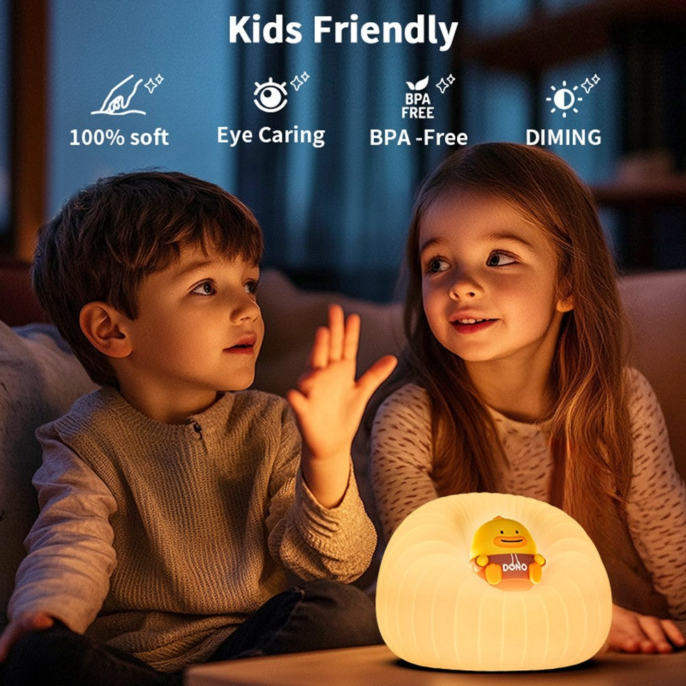 ICARER FAMILY Silicone Sofa Pat Night Light 3 Brightness Levels Timer Function Patting Lamp