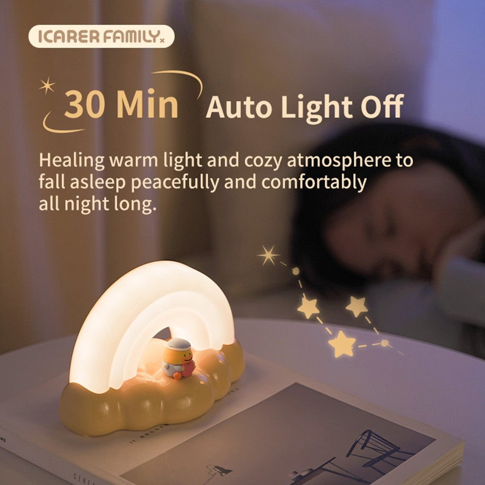 ICARER FAMILY Rainbow Night Light Touch Sensor Bedside Lamp 3 Lighting Modes For Bedroom