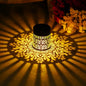 Solar Outdoor Wall Light Waterproof Mandala Pattern Motion Sensor Garden Lamp