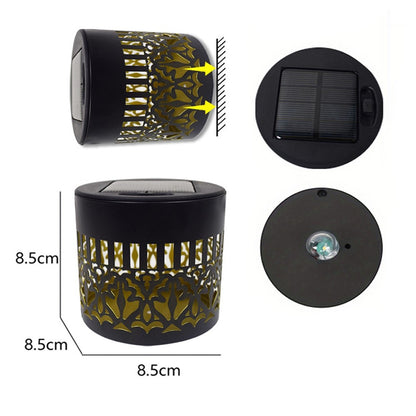 Solar Outdoor Wall Light Waterproof Mandala Pattern Motion Sensor Garden Lamp