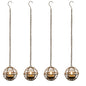 4Pcs Outdoor Solar Hanging Lanterns LED Lights Iron Wire Garden Patio Waterproof Decoration Light