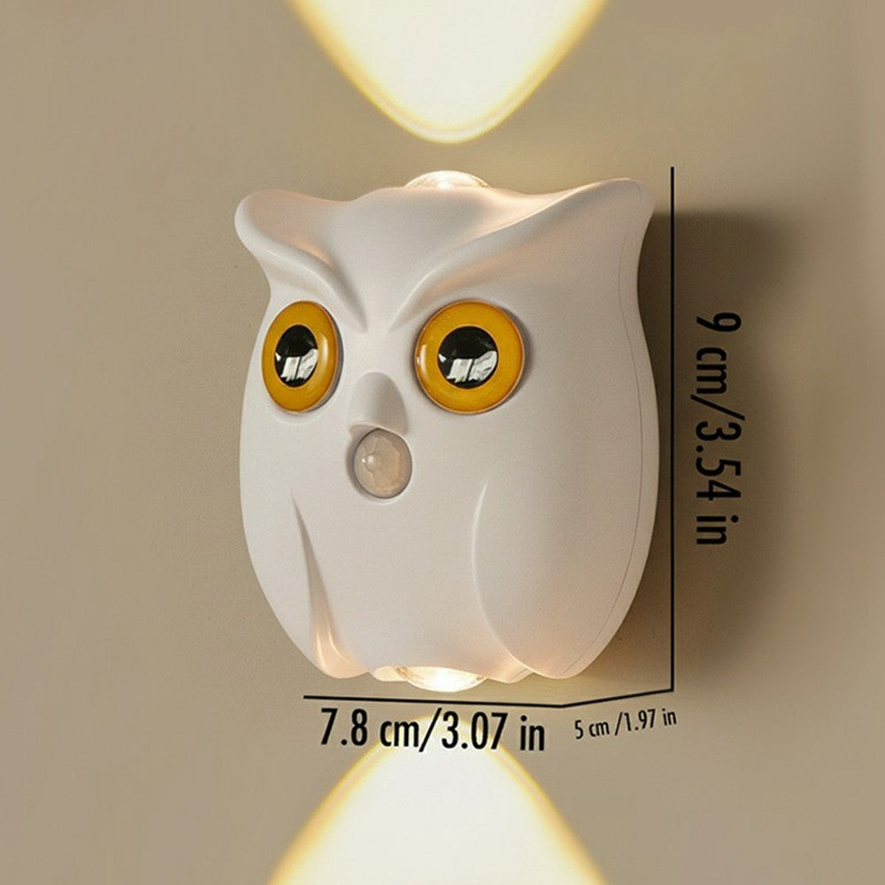Owl Motion Sensor Night Light Magnetic Rechargeable Wall Light for Hallway Corridor