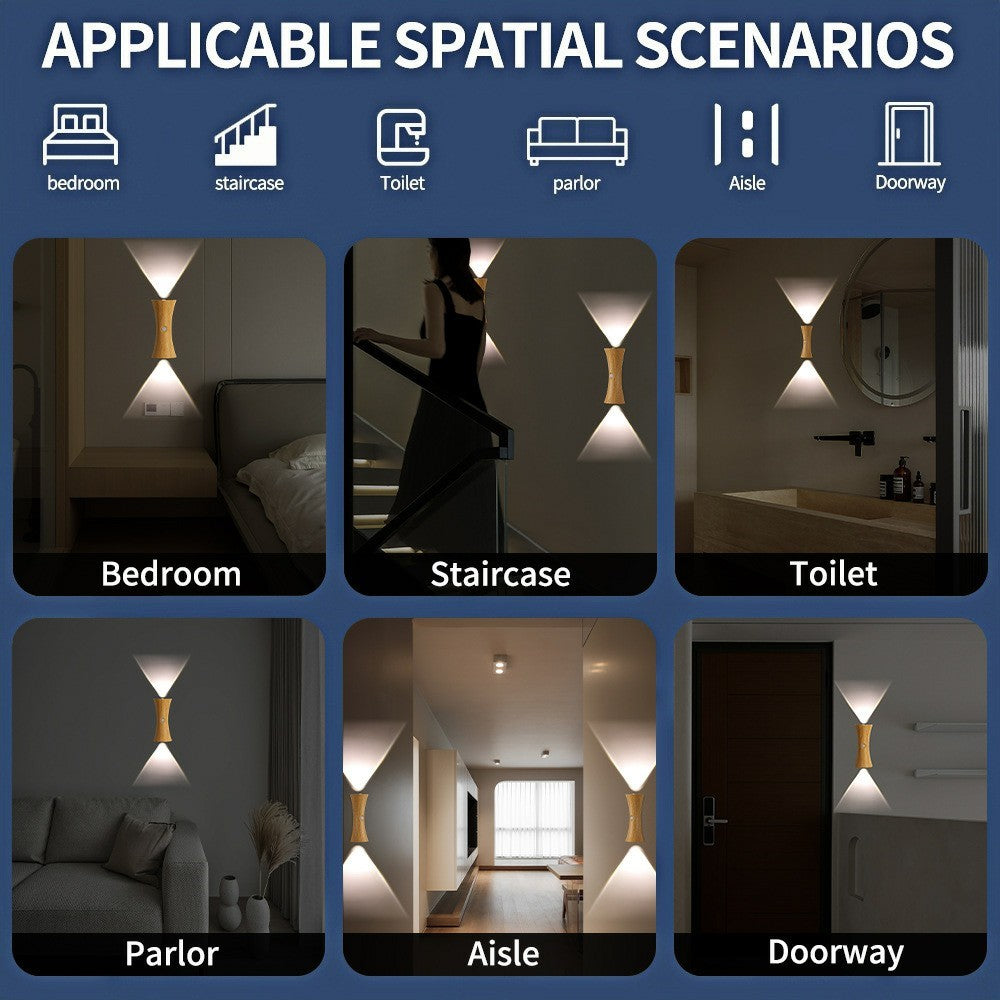 Motion Sensor Night Light Cordless Magnetic Wall Light Dimmable LED Lamp for Bedroom Staircase Hallway