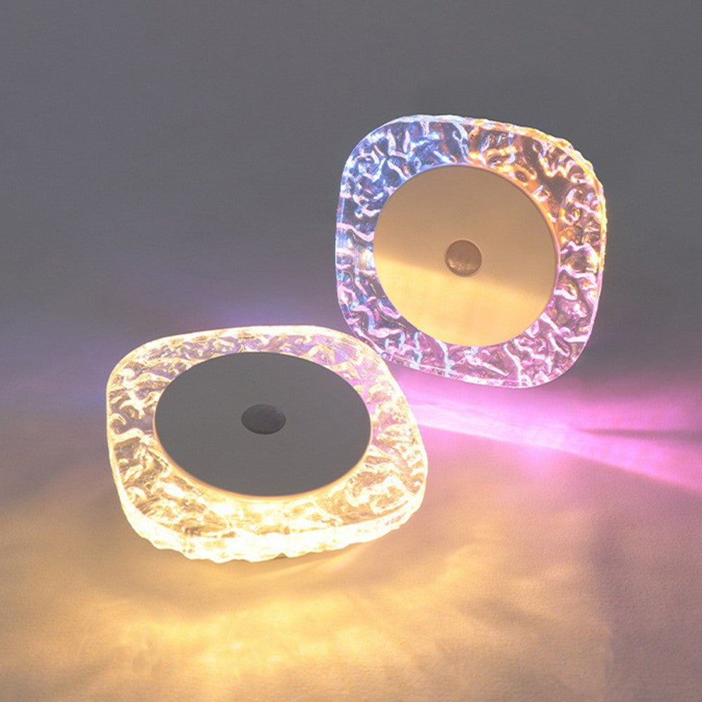 Square Night Light Motion Sensor Magnetic Base 3 Color Adjustable Ambient Wall Light