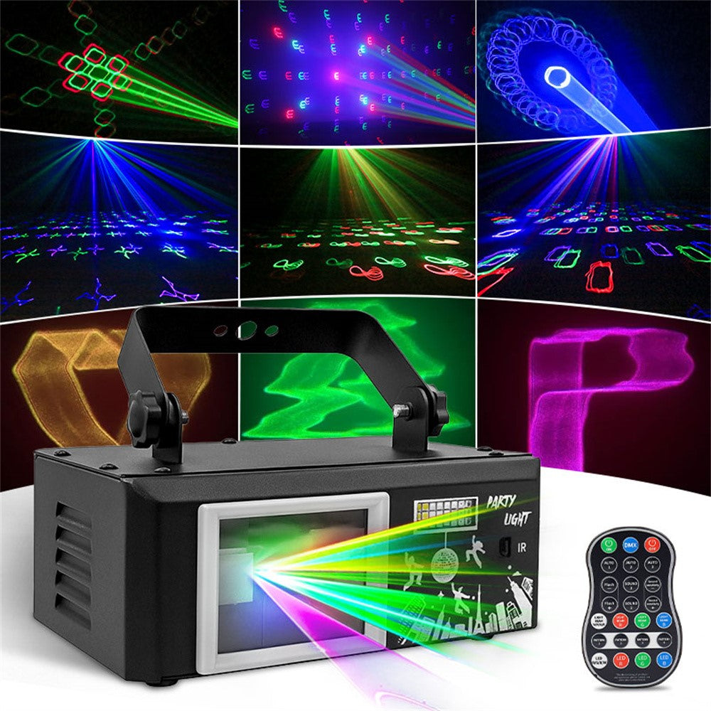 5 In 1 RGB Laser Projection Light 1000+ Patterns Atmosphere Lamp with Remote Control for DJ KTV Bar