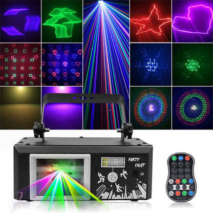 5 In 1 RGB Laser Projection Light 1000+ Patterns Atmosphere Lamp with Remote Control for DJ KTV Bar