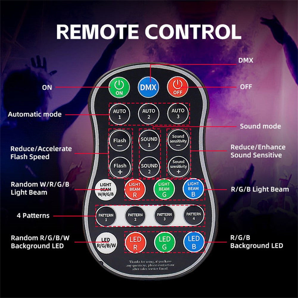 5 In 1 RGB Laser Projection Light 1000+ Patterns Atmosphere Lamp with Remote Control for DJ KTV Bar