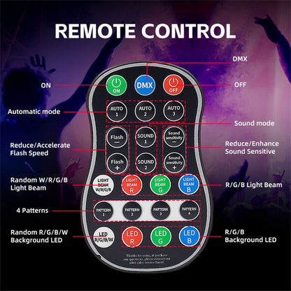 5 In 1 RGB Laser Projection Light 1000+ Patterns Atmosphere Lamp with Remote Control for DJ KTV Bar
