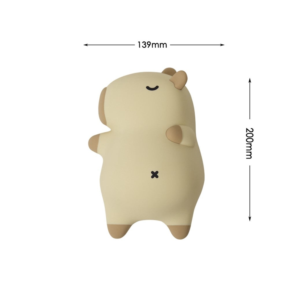 A073 Capybara Snoring Sleep Silicone Night Light 3 Brightness Levels Timing for Bedroom