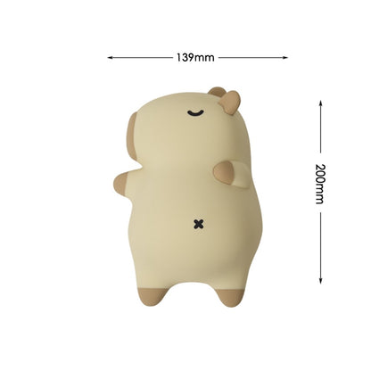 A073 Capybara Snoring Sleep Silicone Night Light 3 Brightness Levels Timing for Bedroom