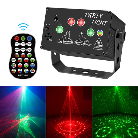 T10 Dreamy Laser Light Stage KTV Flash Light Voice-activated Remote Control Disco Party Atmosphere Lamp