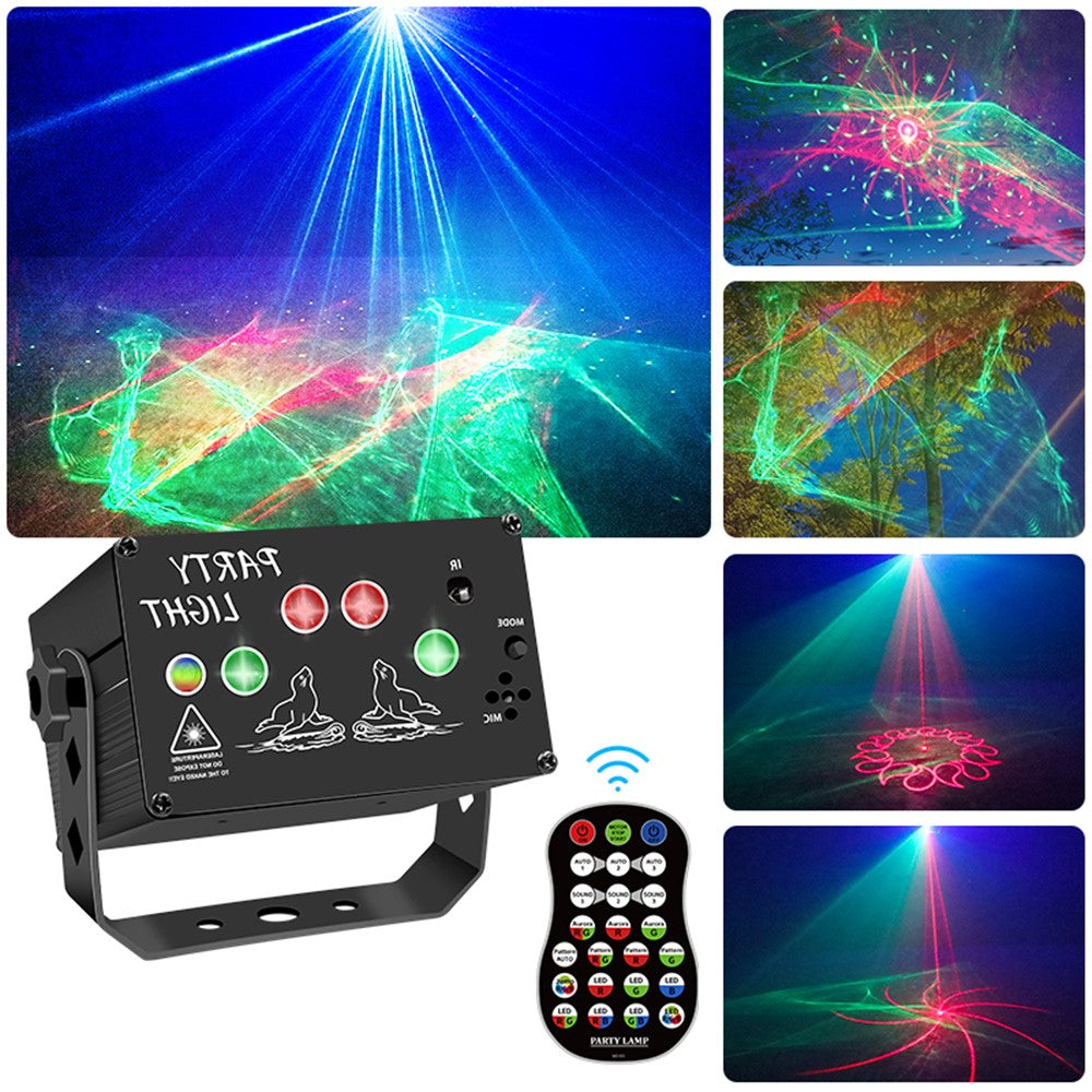T10 Dreamy Laser Light Stage KTV Flash Light Voice-activated Remote Control Disco Party Atmosphere Lamp