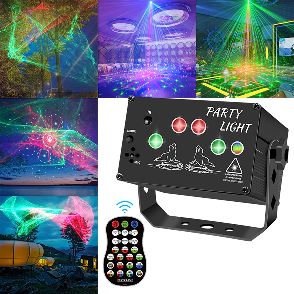 T10 Dreamy Laser Light Stage KTV Flash Light Voice-activated Remote Control Disco Party Atmosphere Lamp
