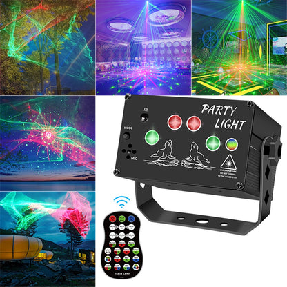 T10 Dreamy Laser Light Stage KTV Flash Light Voice-activated Remote Control Disco Party Atmosphere Lamp