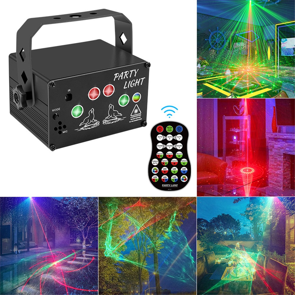 T10 Dreamy Laser Light Stage KTV Flash Light Voice-activated Remote Control Disco Party Atmosphere Lamp