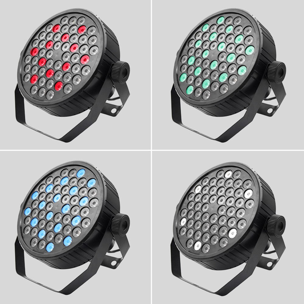 54LED 1W RGB Par Light Stage Lights with 2 Handle Remote Control Uplighting Lights for Club KTV Disco Party