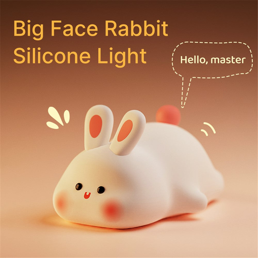 K-1153 Cute Rabbit Mini Night Light Children Bedside Sleeping Light Silicone Lamp