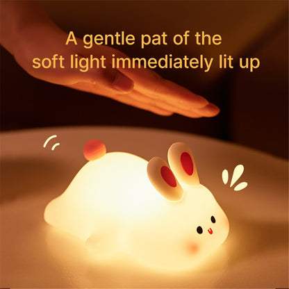 K-1153 Cute Rabbit Mini Night Light Children Bedside Sleeping Light Silicone Lamp