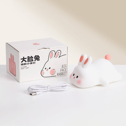 K-1153 Cute Rabbit Mini Night Light Children Bedside Sleeping Light Silicone Lamp