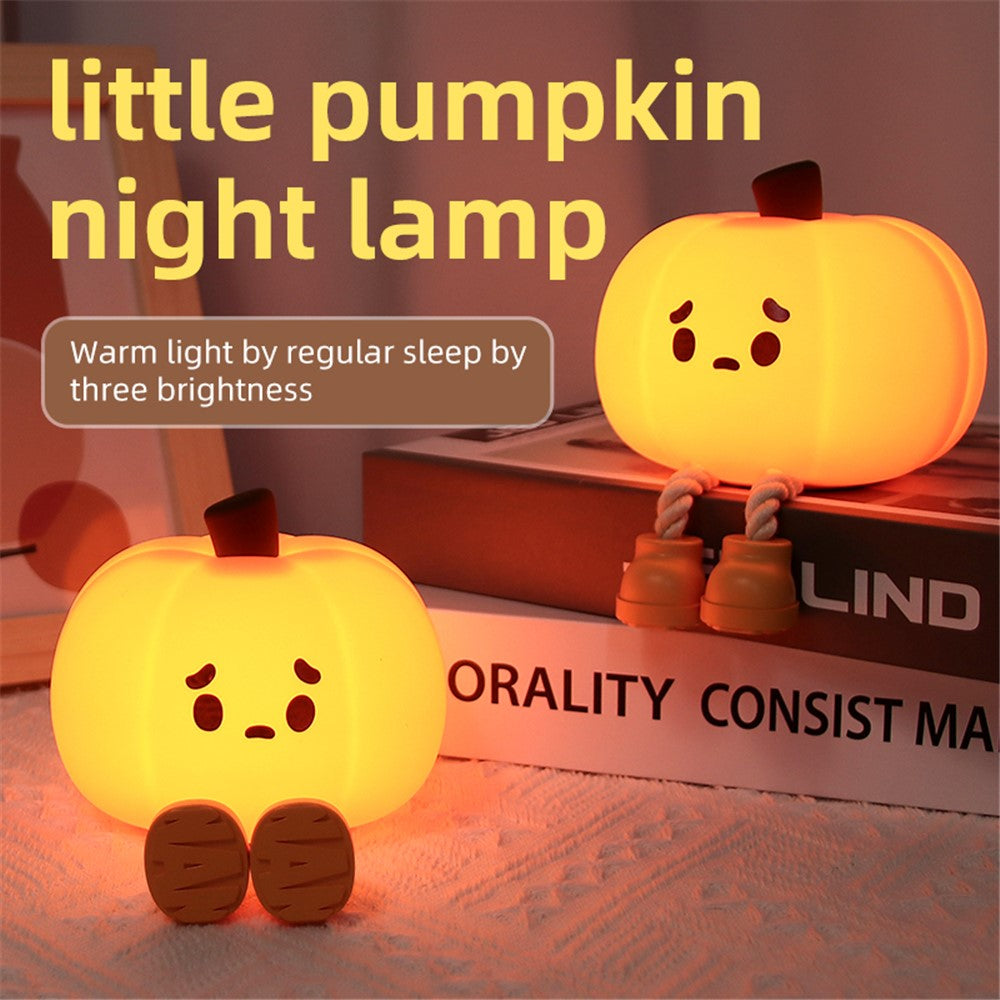 Cute Pumpkin Shape Touch Night Light Touch Lamp Phone Holder Halloween Decor Gift (CE ROHS FCC CPC Certified)