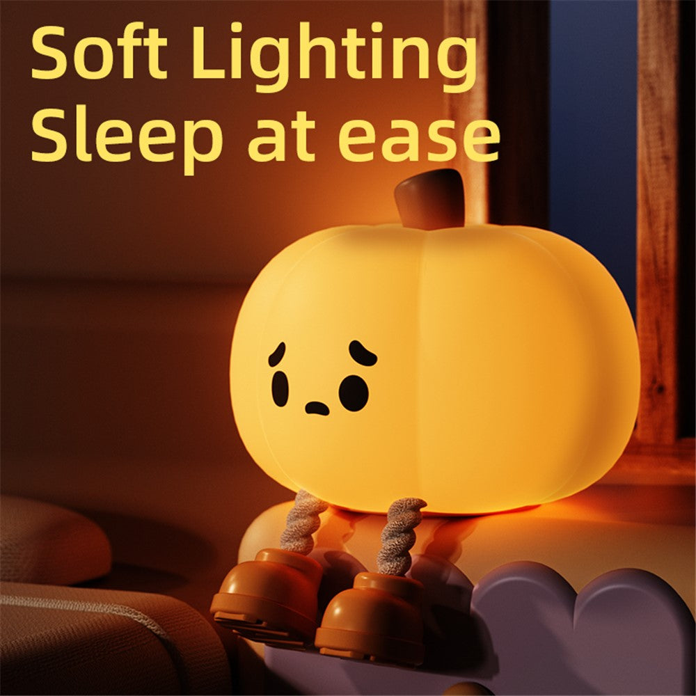 Cute Pumpkin Shape Touch Night Light Touch Lamp Phone Holder Halloween Decor Gift (CE ROHS FCC CPC Certified)
